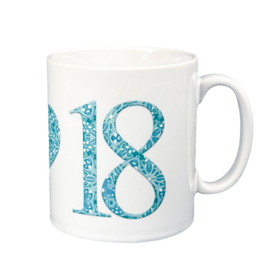 Initials, Letters &amp; Symbols Mug - Suzanne Turquoise