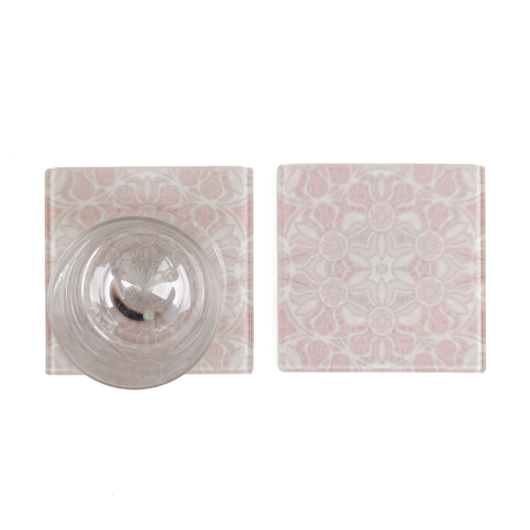 Pink Lovebirds Untersetzer