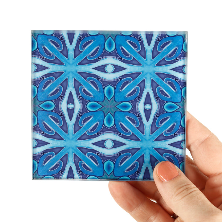 SALE - Pair of Denim Blue Twining Coasters