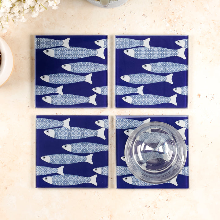 Navy Blue Ocean Shoal Worktop Saver
