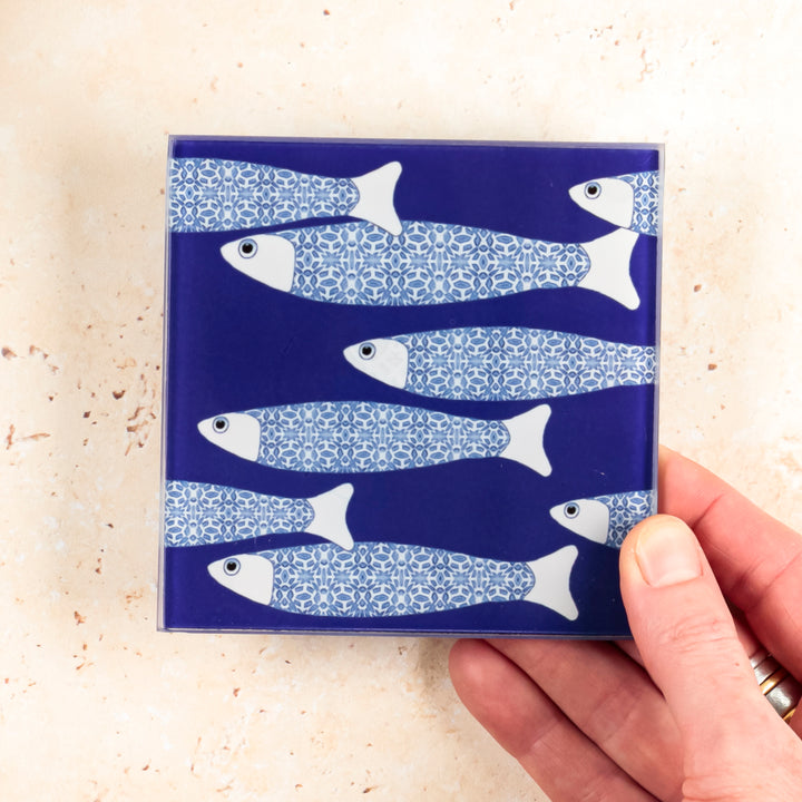 Navy Blue Ocean Shoal Worktop Saver