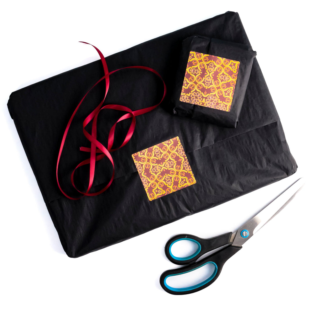 Aztec Blue Grey Orange Linen-feel Placemats