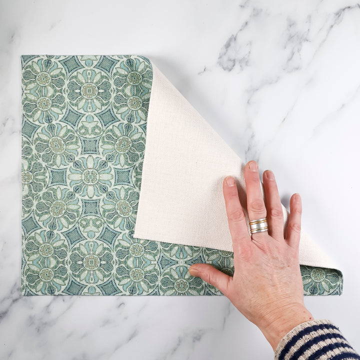 Sea-green - Pomegranate Design Fabric Placemat