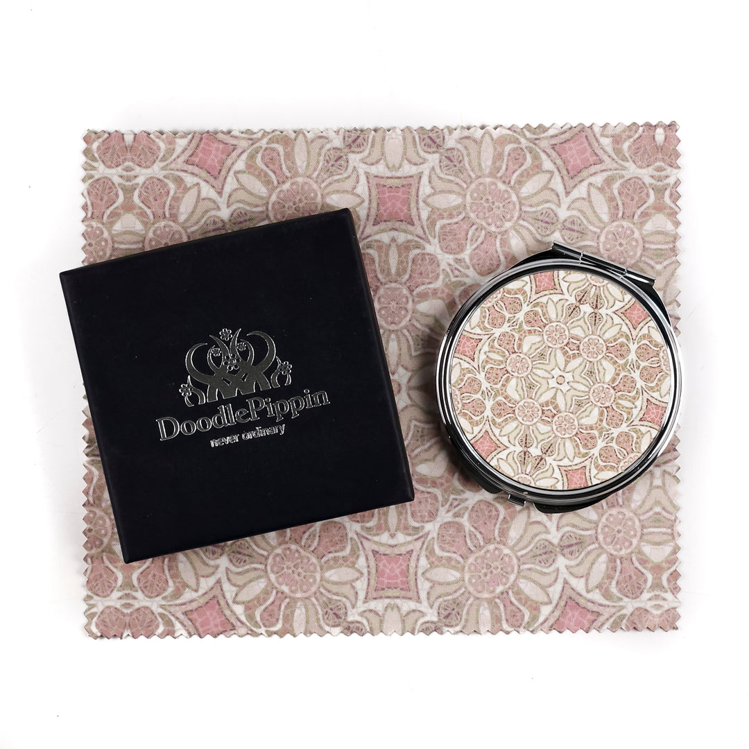 Pomegranate - Pink - Folding Mirror and Lens Cloth