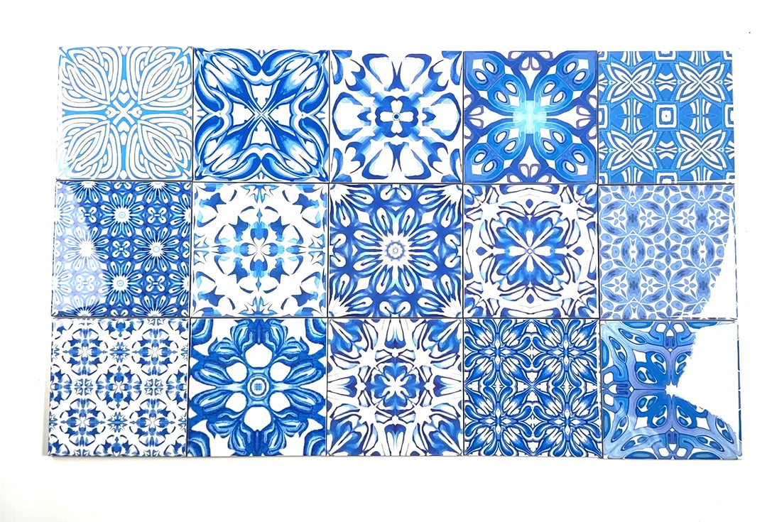 Mix and Match Ceramic tiles - Sky Blue Mix