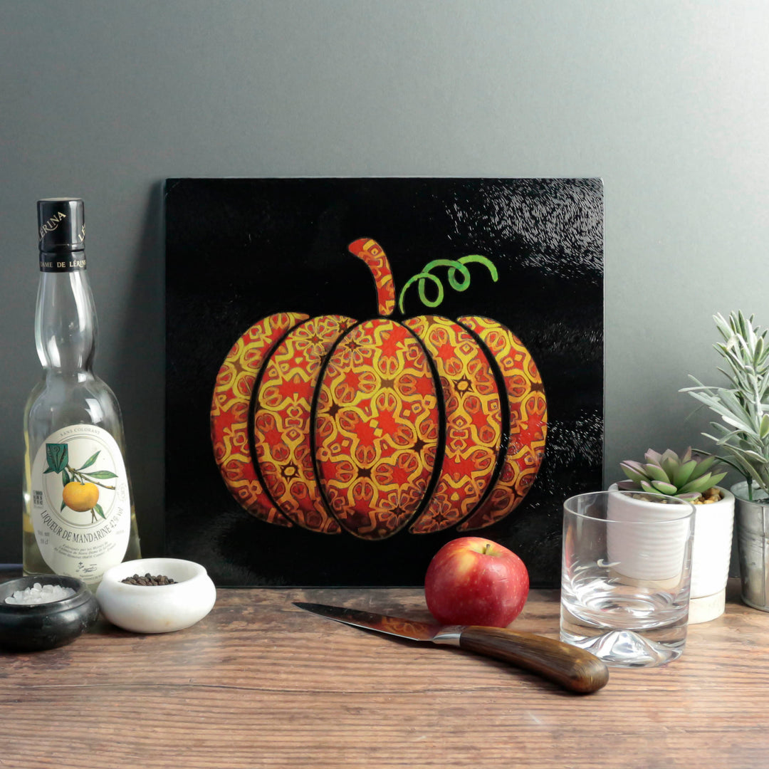 Red Gold Autumn Pumpkin Chopping Board