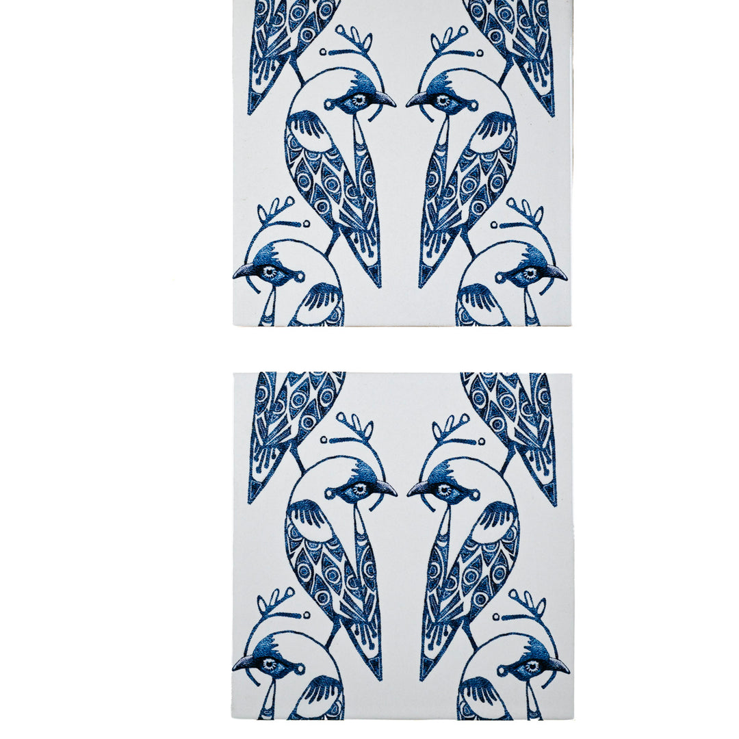 Ocean Shoal Fliese - Großflächige BORDER - Marineblau - FIRED INK Finish