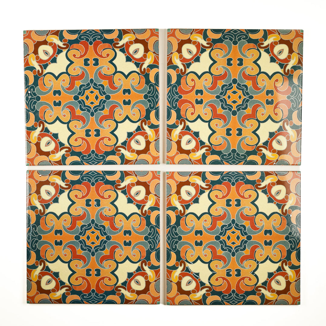 SALE SECONDS SET - 11 x 20cm Cantonese Tile  - Fired Ink version - Bargain price!