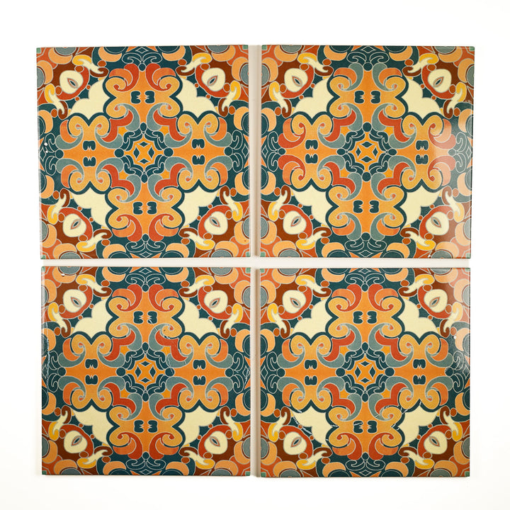SALE SECONDS SET - 11 x 20cm Cantonese Tile  - Fired Ink version - Bargain price!