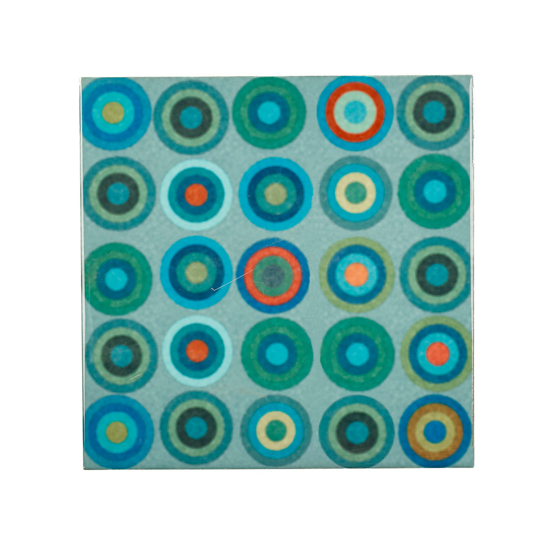 SALE SECONDS - Pair of 20cm Abstract Circles - Mixed design tiles