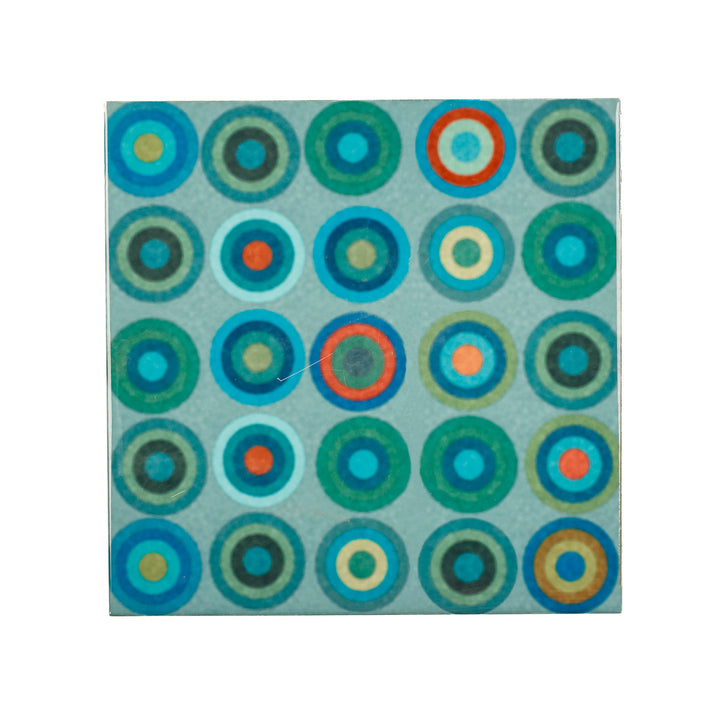 SALE SECONDS - Pair of 20cm Abstract Circles - Mixed design tiles