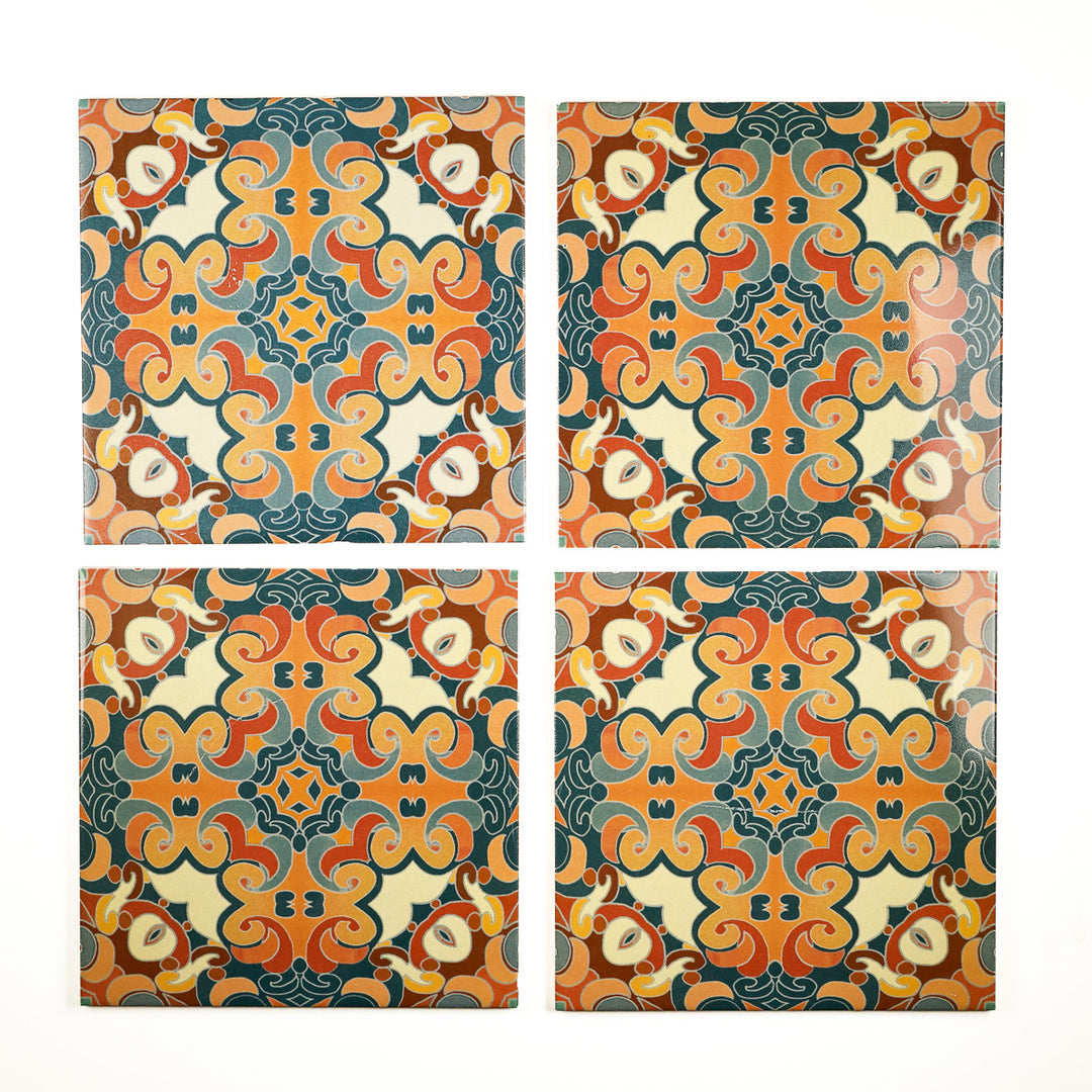 SALE SECONDS SET - 11 x 20cm Cantonese Tile  - Fired Ink version - Bargain price!