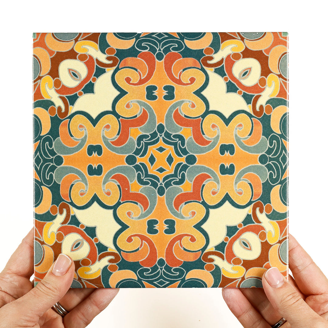 SALE SECONDS SET - 11 x 20cm Cantonese Tile  - Fired Ink version - Bargain price!
