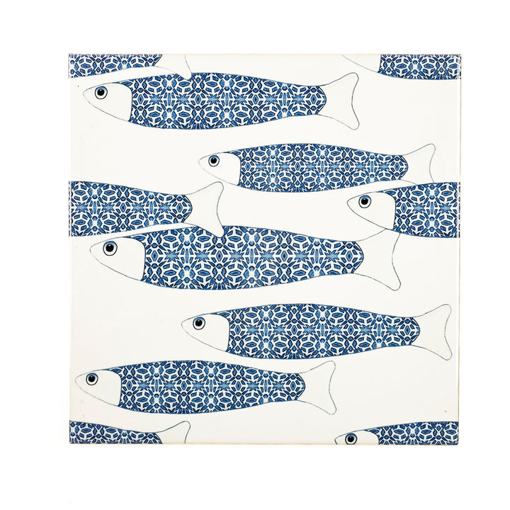 SALE SECOND SET - 6 x 20cm - Mixed Fish Design Tiles