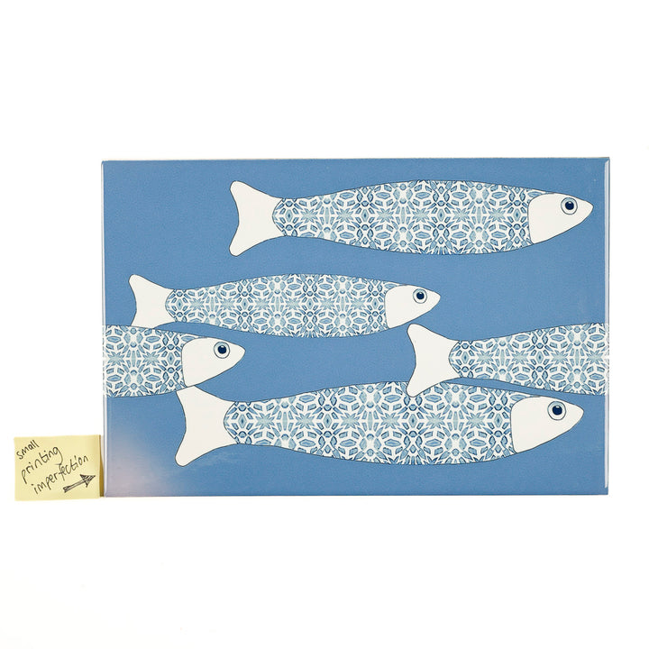 SALE SECONDS - 5x Marineblau Ocean Shoal - Randversion - Große rechteckige Fliesen - 30x20cm