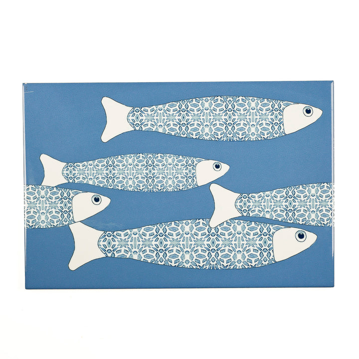 SALE SECONDS - 5x Marineblau Ocean Shoal - Randversion - Große rechteckige Fliesen - 30x20cm