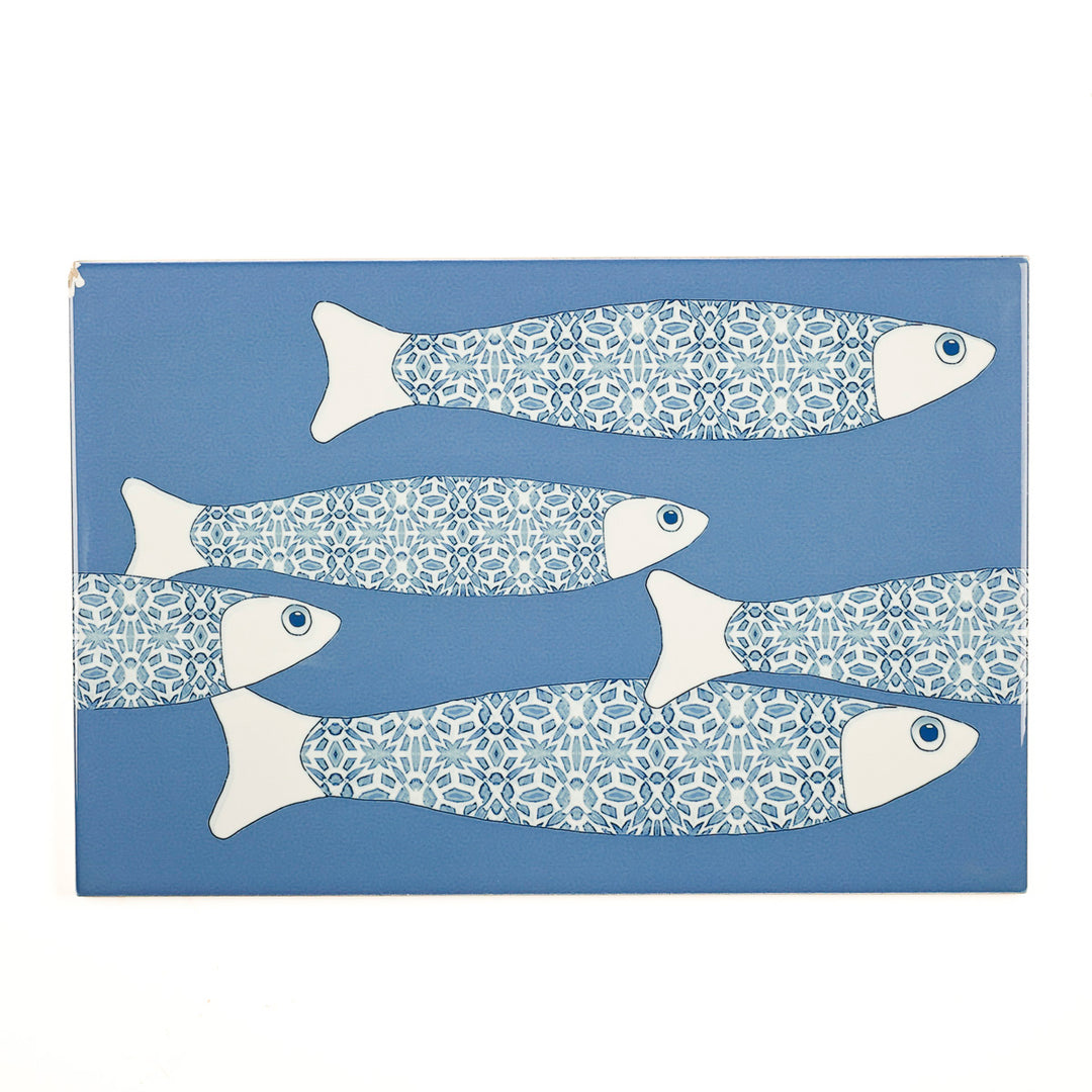 SALE SECONDS - 5x Marineblau Ocean Shoal - Randversion - Große rechteckige Fliesen - 30x20cm