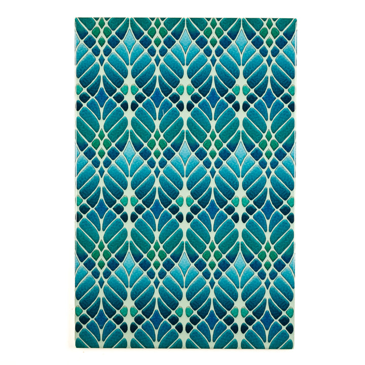 PROMOTION - 1x carreau rectangulaire "Arbres entrelacés" vert - 30x20cm (Vertical)