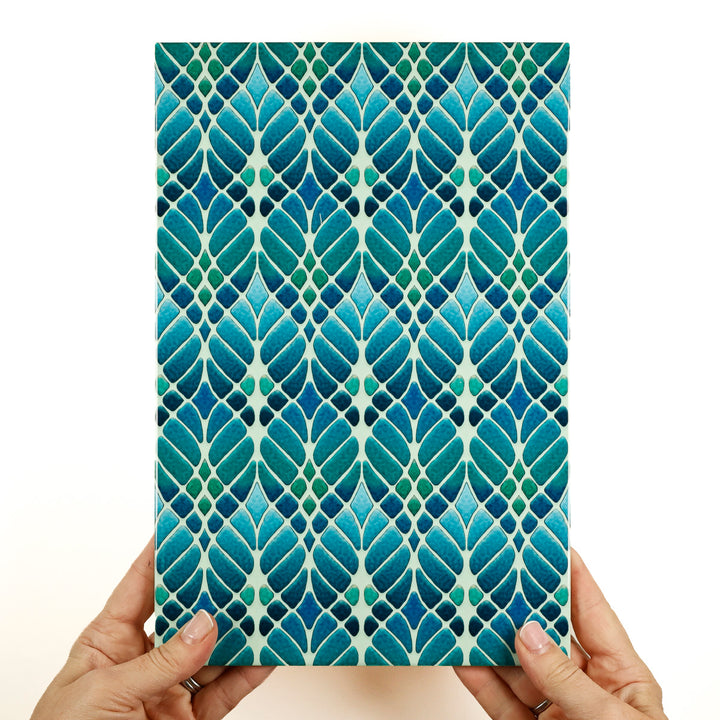PROMOTION - 1x carreau rectangulaire "Arbres entrelacés" vert - 30x20cm (Vertical)
