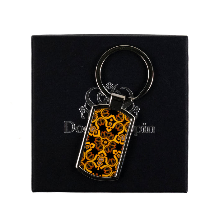 Black/Gold Millefiori Keyring