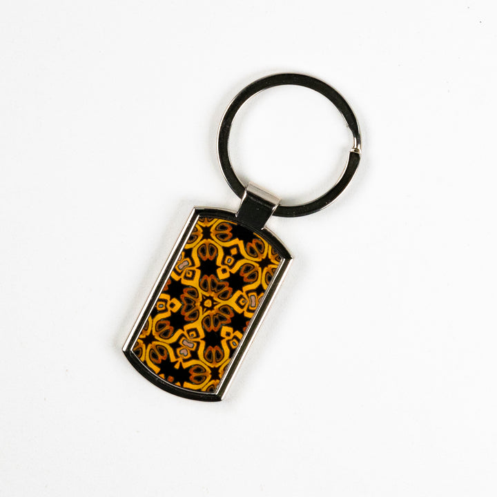 Black/Gold Millefiori Keyring