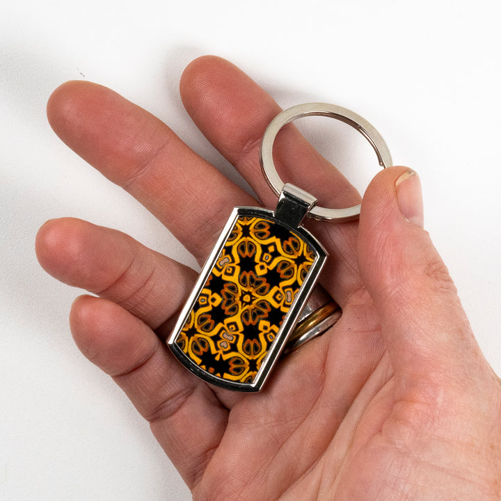 Black/Gold Millefiori Keyring