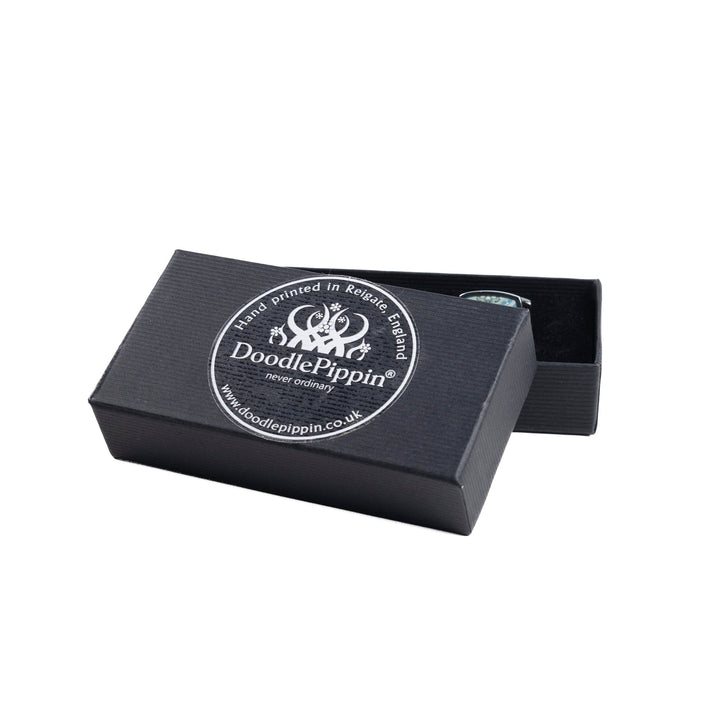 Interwoven Trees - Green - Millefiori Inlay Cufflink Pair