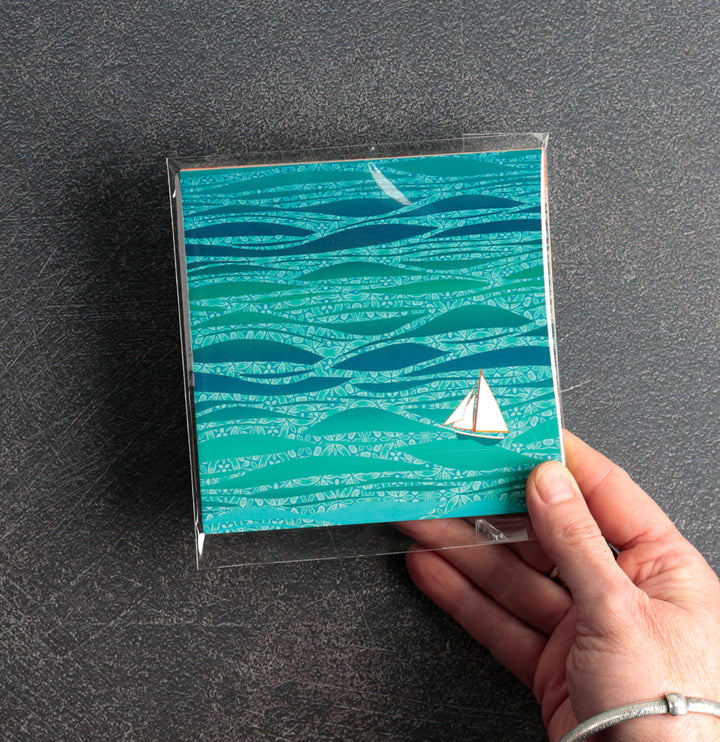 SALE Mixed Set of Five Luxe Square postcards