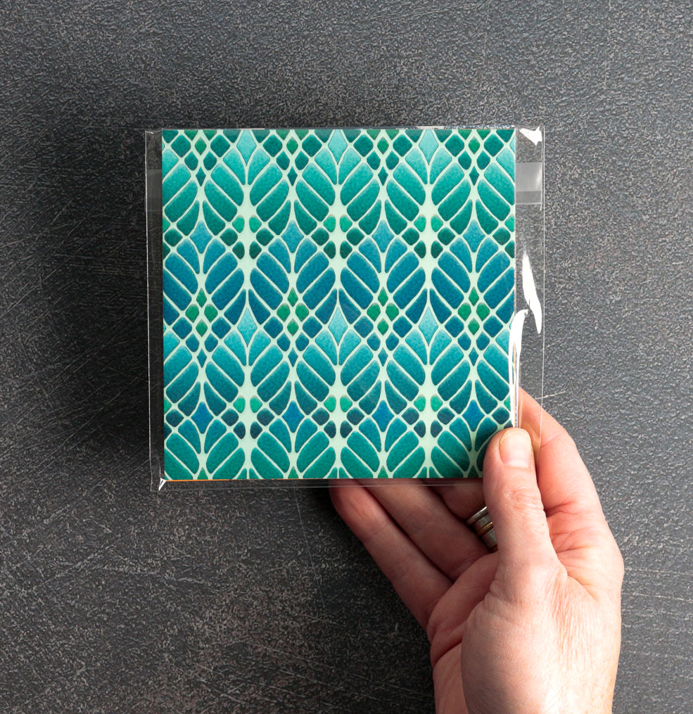 SALE Mixed Set of Five Luxe Square postcards