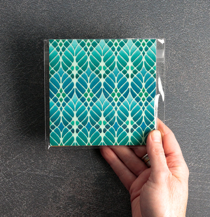 SALE Mixed Set of Five Luxe Square postcards