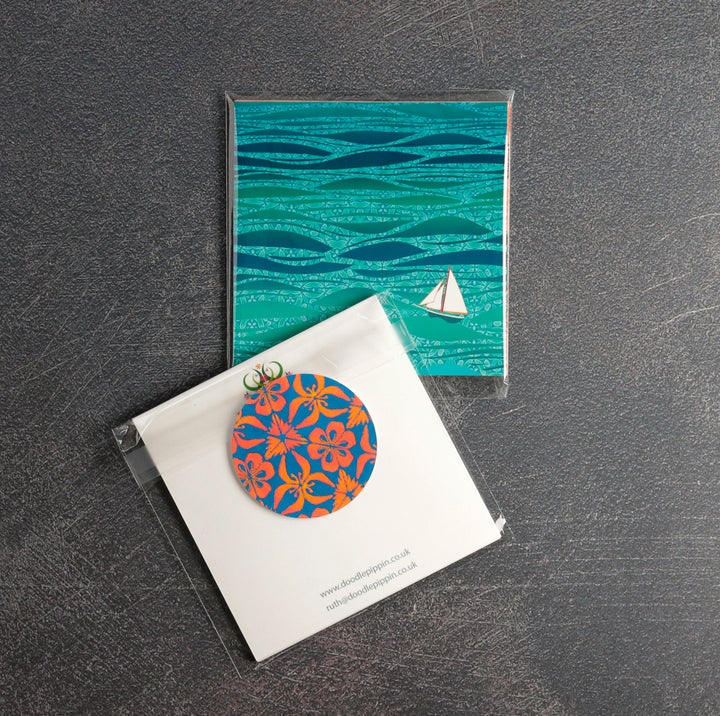 SALE Mixed Set of Five Luxe Square postcards