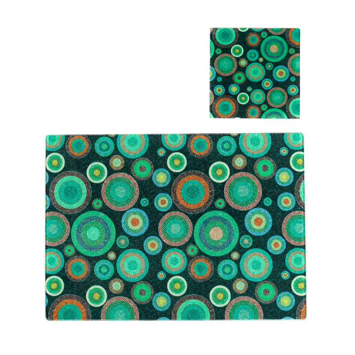 Starry Night Chopping Board - Worktop Protector - Malachite