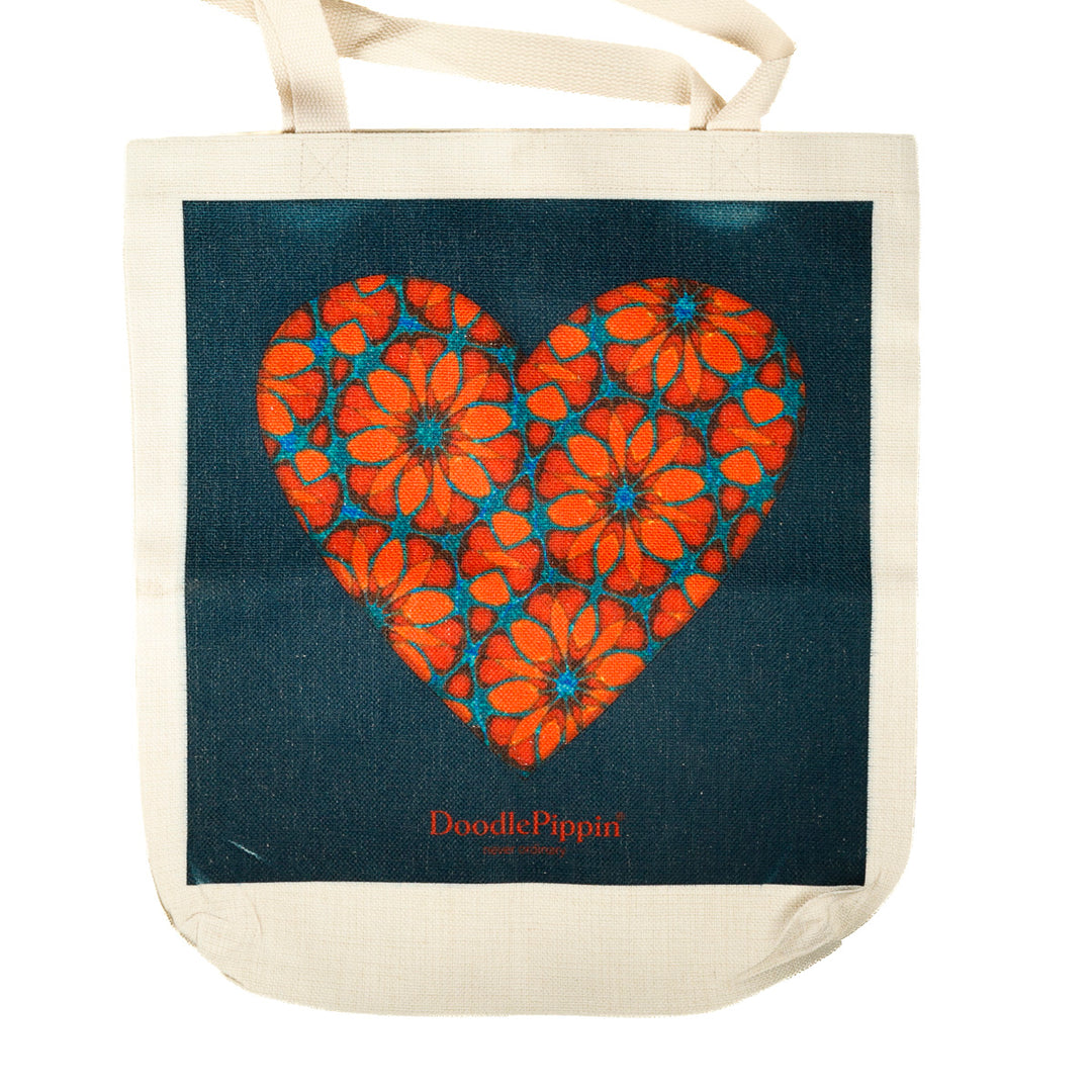 Sac Cœur Fleur Marocaine - Bleu Foncé