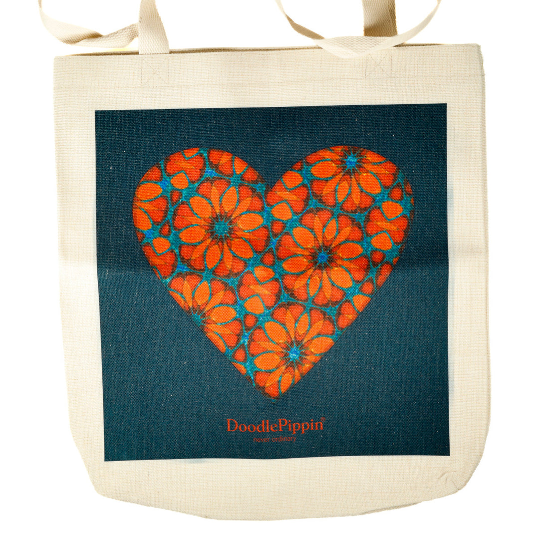 Marokkanische Blumenherztasche – Dunkelblau