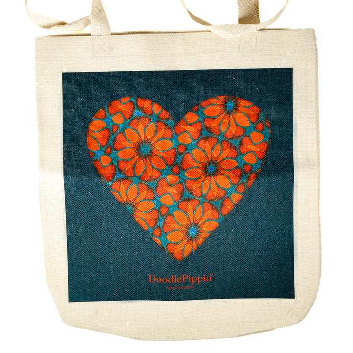 Marokkanische Blumenherztasche – Dunkelblau