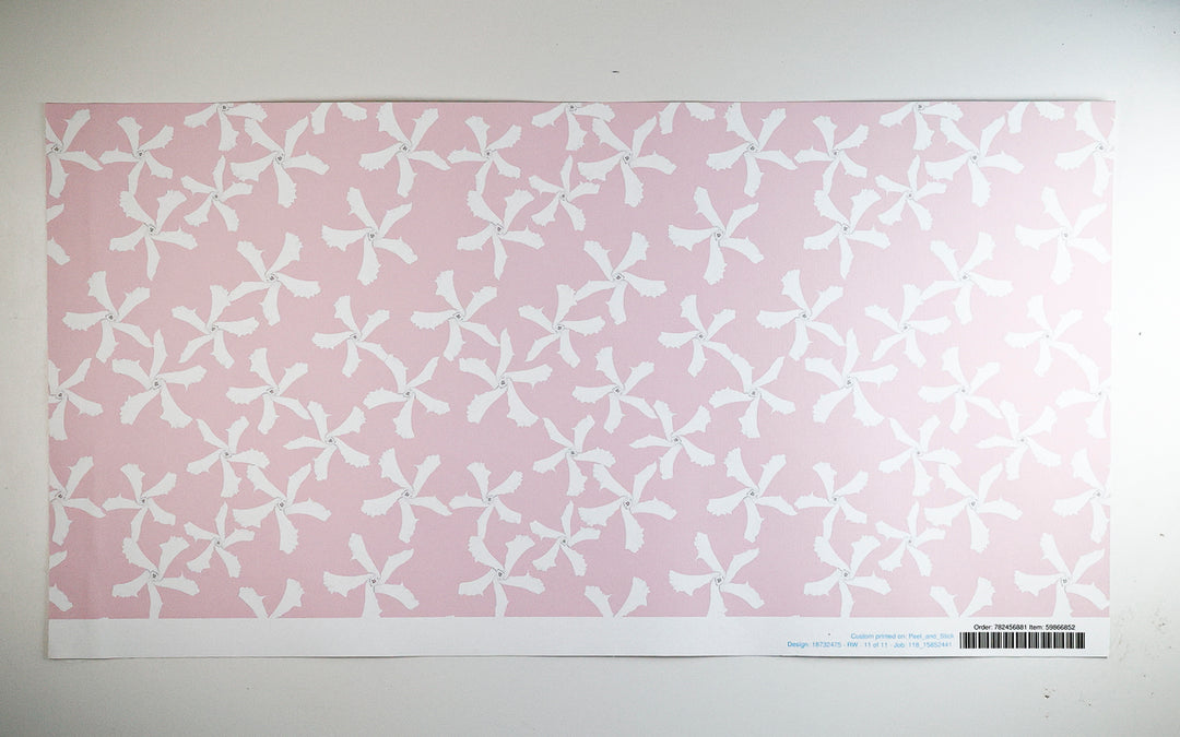 Sale - Pink Jasmine Flower - Peel &amp; Stick Wallpaper Sample