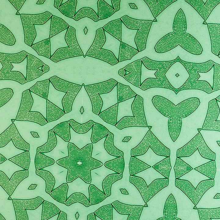 Sale - Green Stonework - Non-Pasted Wallpaper Sample