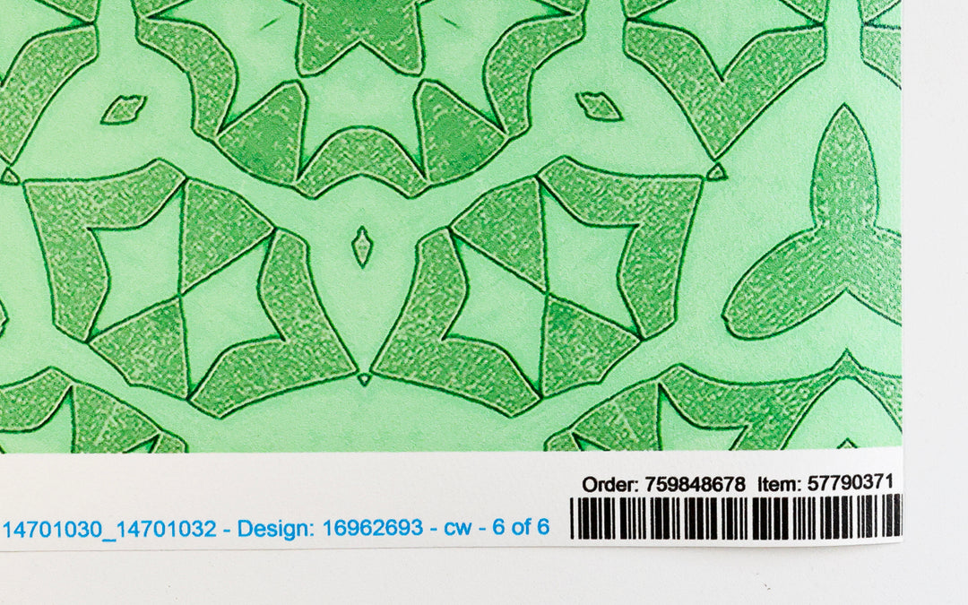 Sale - Green Stonework - Non-Pasted Wallpaper Sample