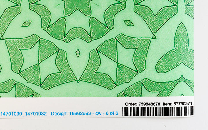 Sale - Green Stonework - Non-Pasted Wallpaper Sample