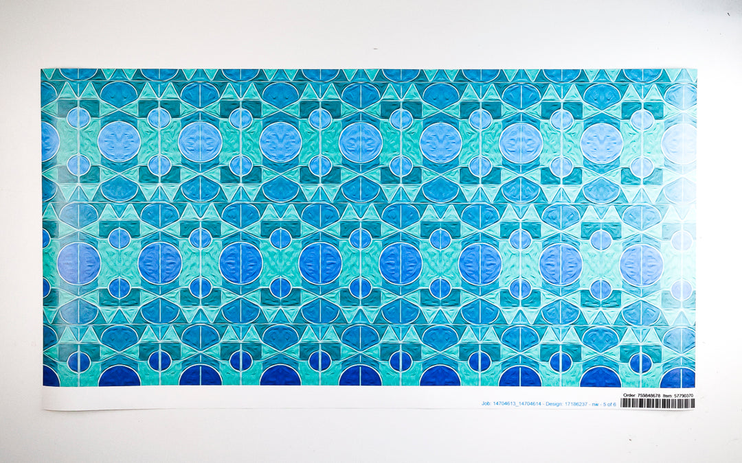 Sale - Stained Glass Experiment - Pre-pasted Wallpaper Sample