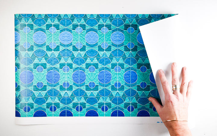 Sale - Stained Glass Experiment - Pre-pasted Wallpaper Sample