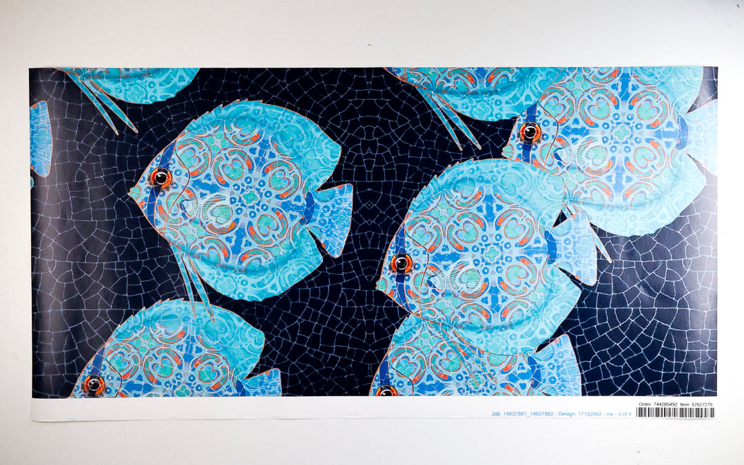 Sale -Discus Fish  - Pre-pasted Wallpaper Sample