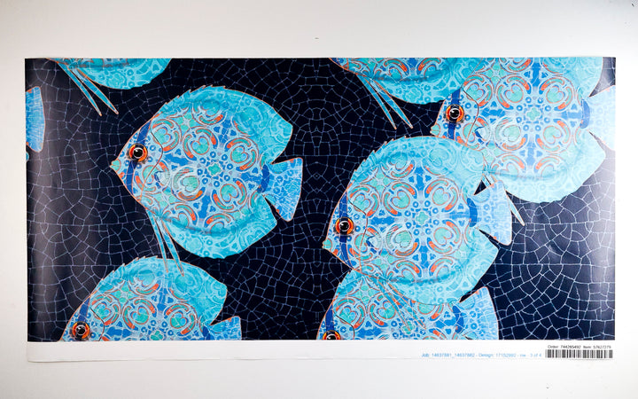 Sale -Discus Fish  - Pre-pasted Wallpaper Sample