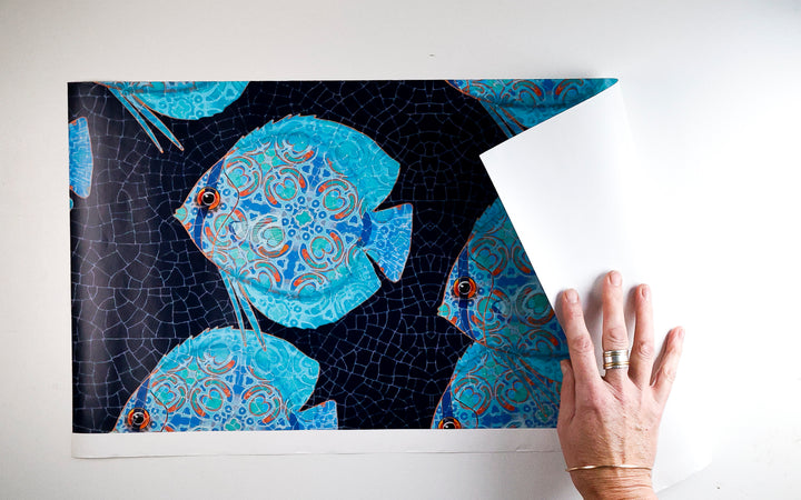 Sale -Discus Fish  - Pre-pasted Wallpaper Sample