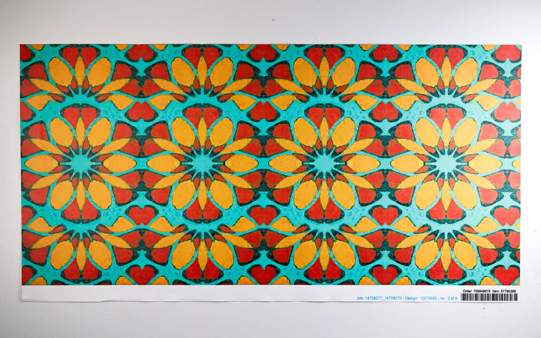 Sale - Moroccan Flower Experiment - Peel &amp; Stick Wallpaper Sample