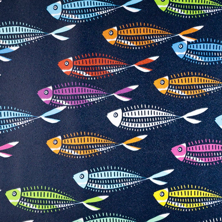 Sale - Dots &amp; Dashes Fish - Vinyl Wallpaper Sample