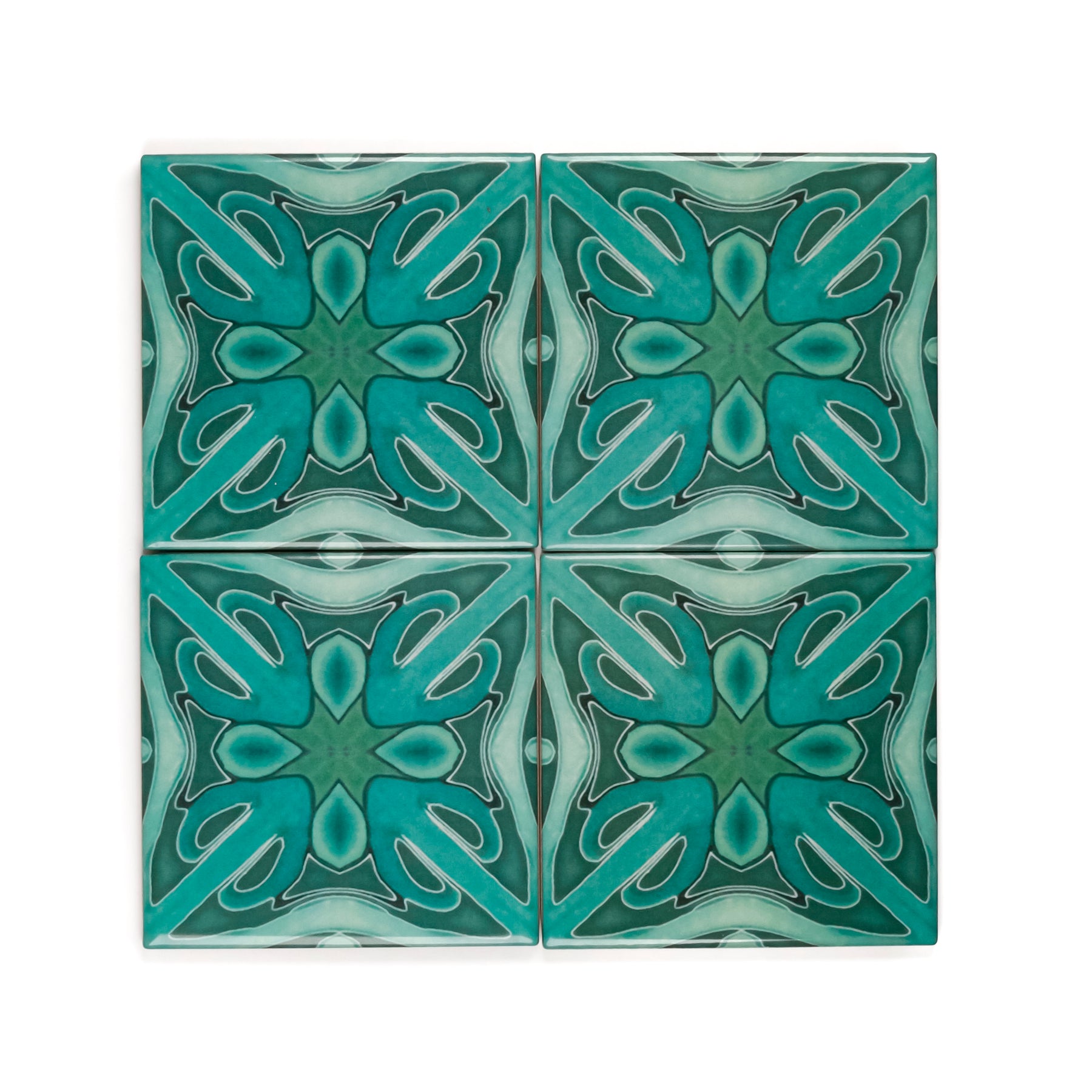 Malachite Twining' Art Deco tiles - FIRED INK Version – DoodlePippin