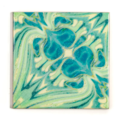 Arts and Crafts Tiles - Blue Green Vintage