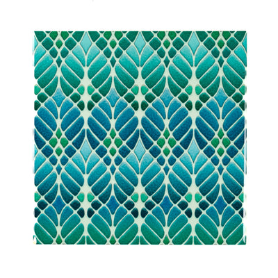 "Malachite Twining" Green blue kitchen tiles