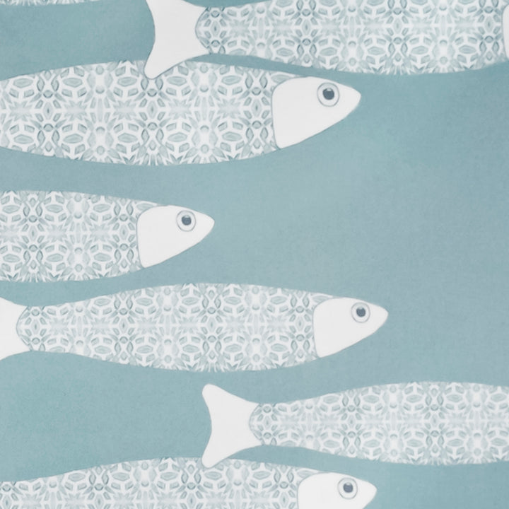 Grey Ocean Shoal Pet Food Mat